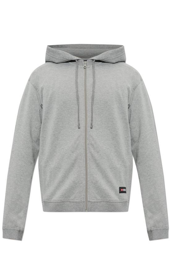 DIESEL Black Logo Hooded Sweatshirt Women’s Hoodie A22800 0SIBH 96X GREY DOM
