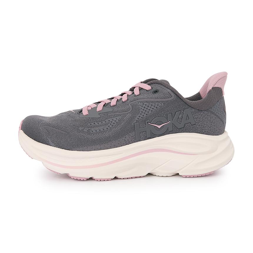 HOKA Clifton 10 Women’s Running Shoes Gray Blue Low-Top Sneakers