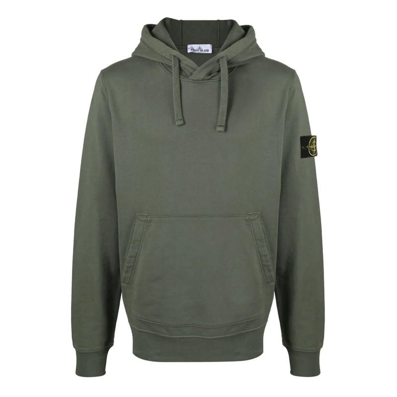 STONE ISLAND Cotton Fleece Mens Hoodie Sweatshirt
