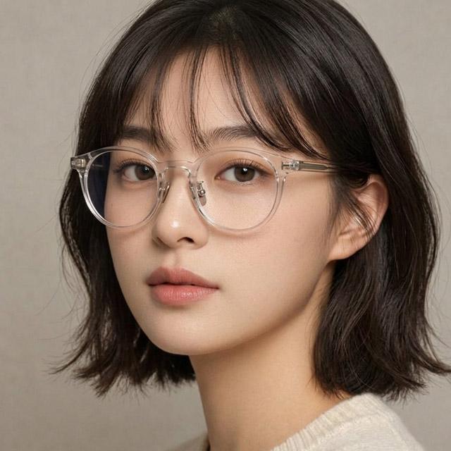 TOM FORD Blue Light Blocking Clear Round Acetate Eyeglasses Unisex TF5996KB 057