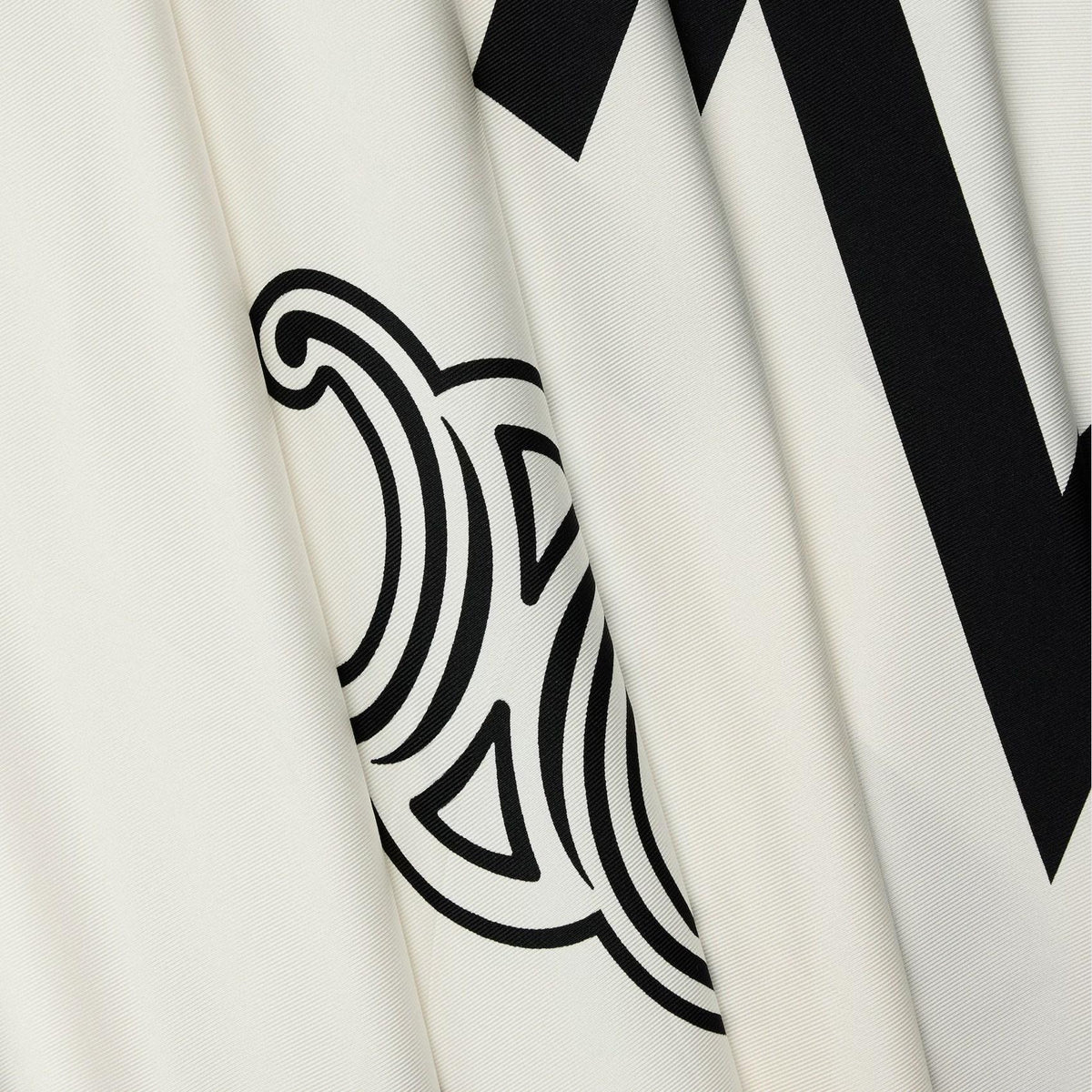 CELINE Wool Silk Scarf Beige