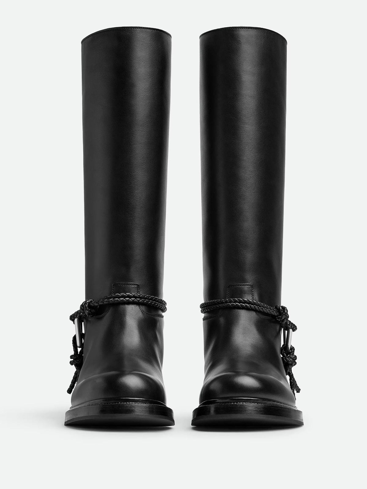 Bottega Veneta Black Leather Long Boots