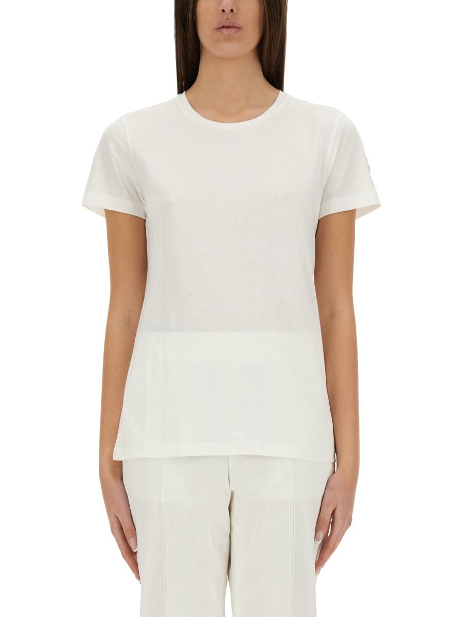 Moncler Short Sleeve Cotton T-Shirt Women’s White