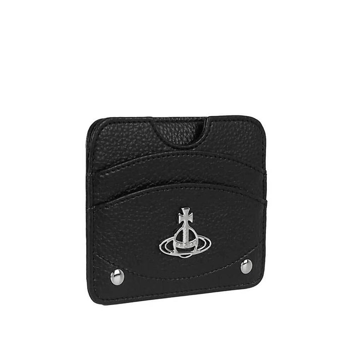 Vivienne Westwood Half Moon Leather Card Holder Black