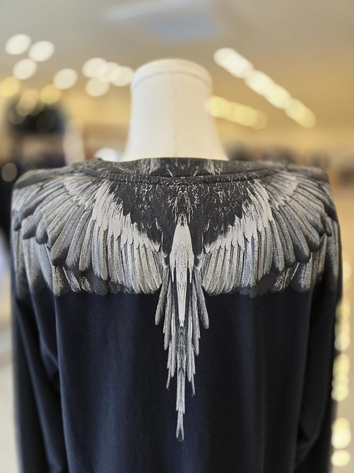 Marcelo Burlon Wing Print Long Sleeve T-Shirt for Men CMAB007F