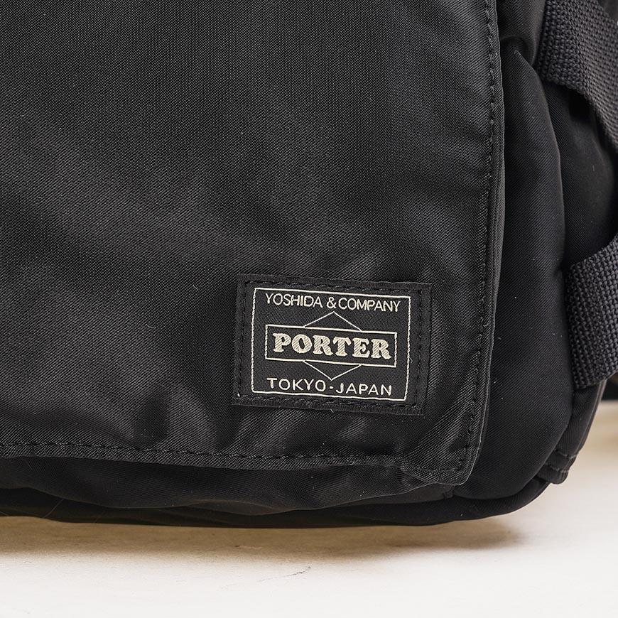PORTER Unisex TANKER Hip Bag Waist Pack Black Nylon
