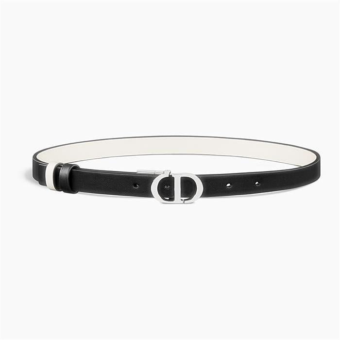 DIOR 30 Montaigne Reversible Belt Calfskin Leather 20mm