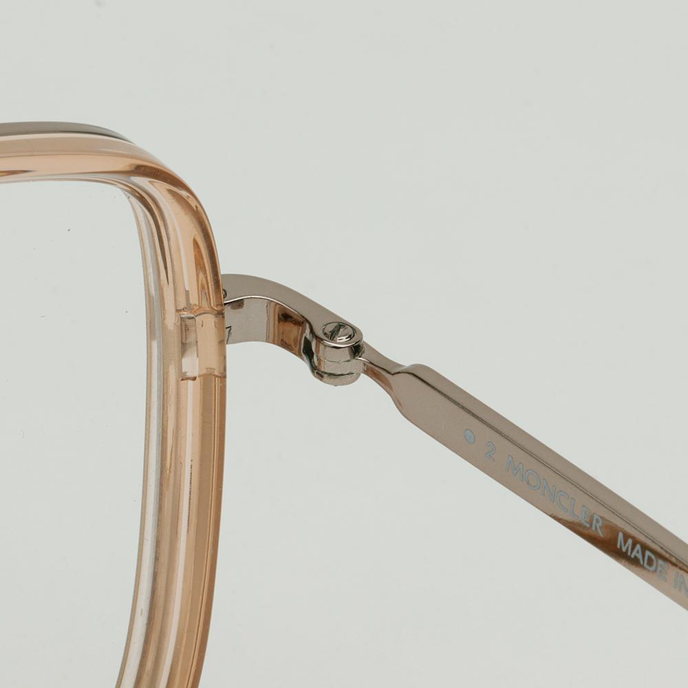 Moncler Square Transparent Soltex Oversize Metal Eyeglass Frames ML5154 072