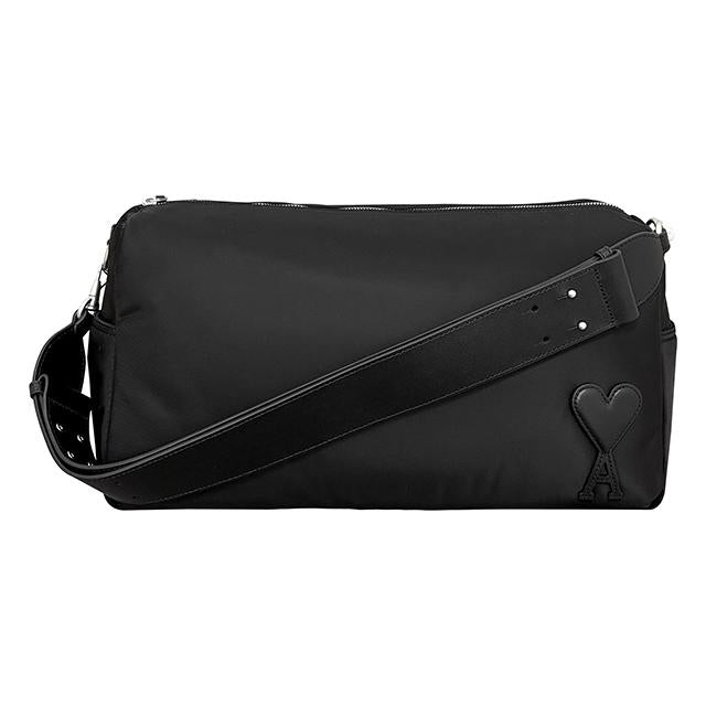 AMI Heart Logo Padded Nylon Marcel Shoulder Bag ULL706 AW0001 001