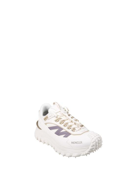 Moncler White Leather Low-Top Sneakers 4M00130 M84420