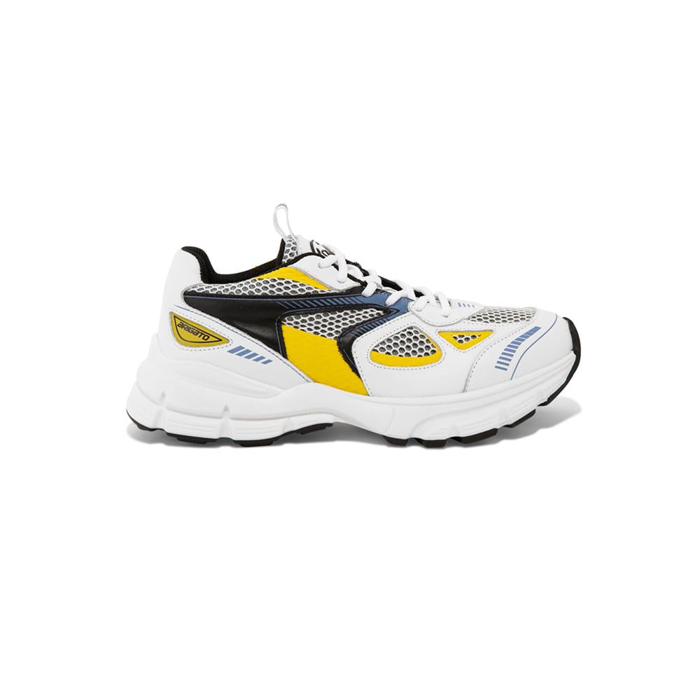 AXEL ARIGATO White Yellow Blue Women’s Marathon Runner Low-Top Sneakers 93027