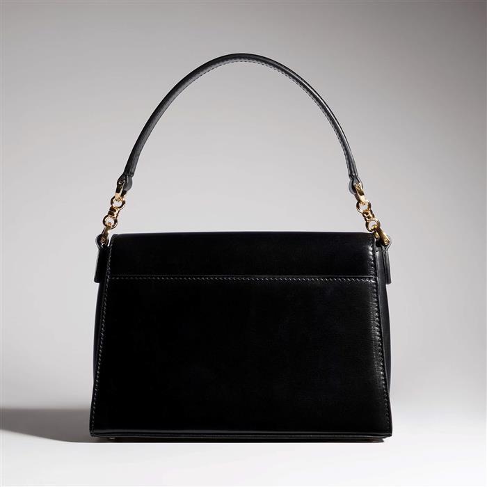 GUCCI Horsebit Duomo Small Top Handle Bag Black Leather Tote