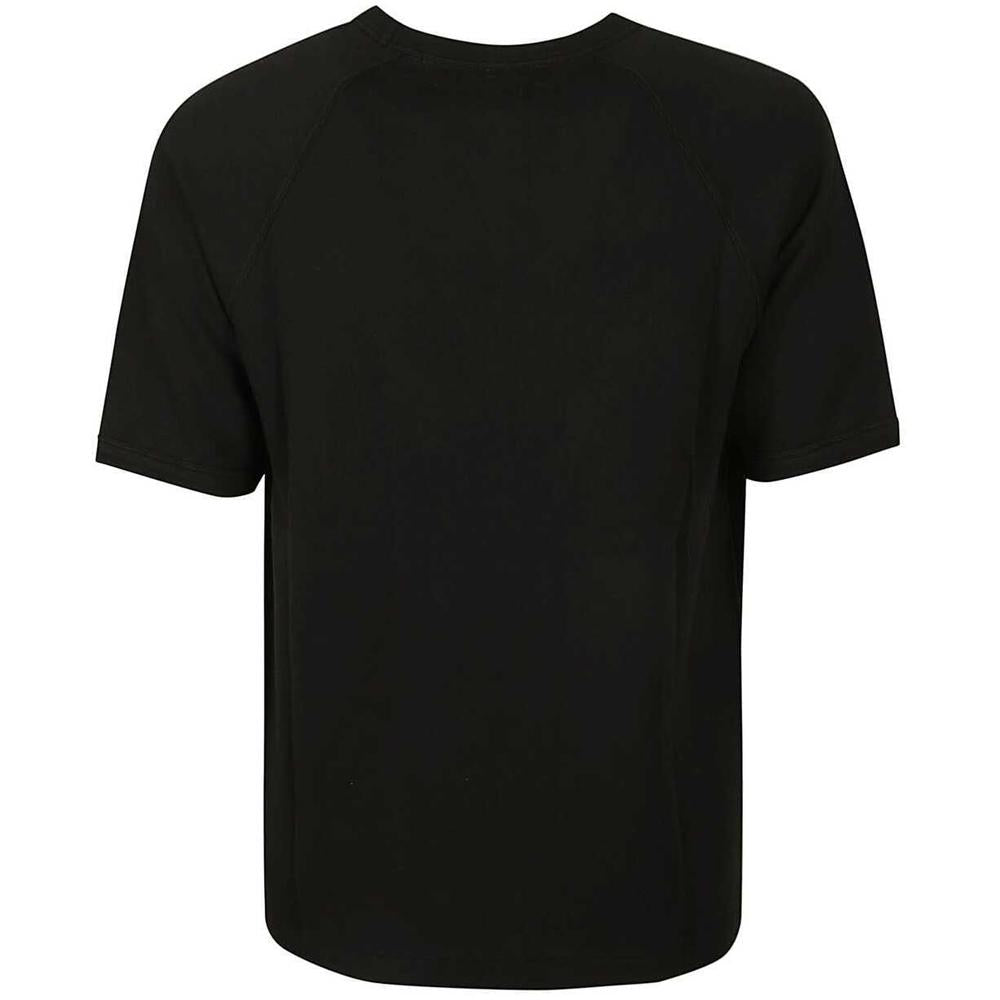 CP Company Logo Embroidered Black Cotton T-Shirt for Men