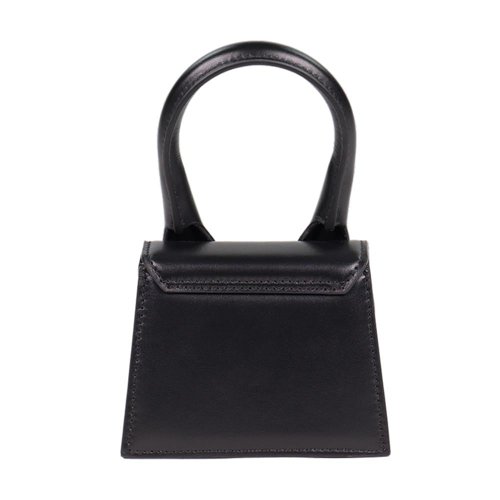 JACQUEMUS Le Chiquito Mini Leather Tote Bag Black