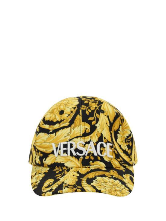 Versace Men's Hat 10127011A012815BB80 BLACKGOLDBLACK DOM