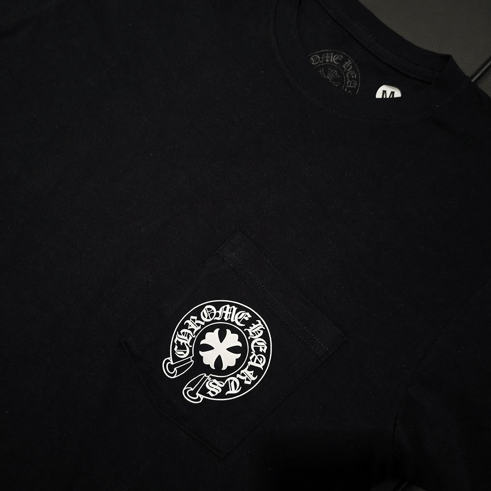 Chrome Hearts Black White Matty Boy Back Logo Lettering Print T-Shirt