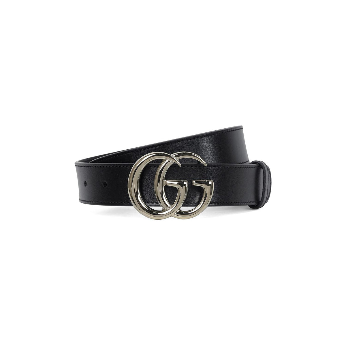 GUCCI Women's Black GG Marmont Thin Belt