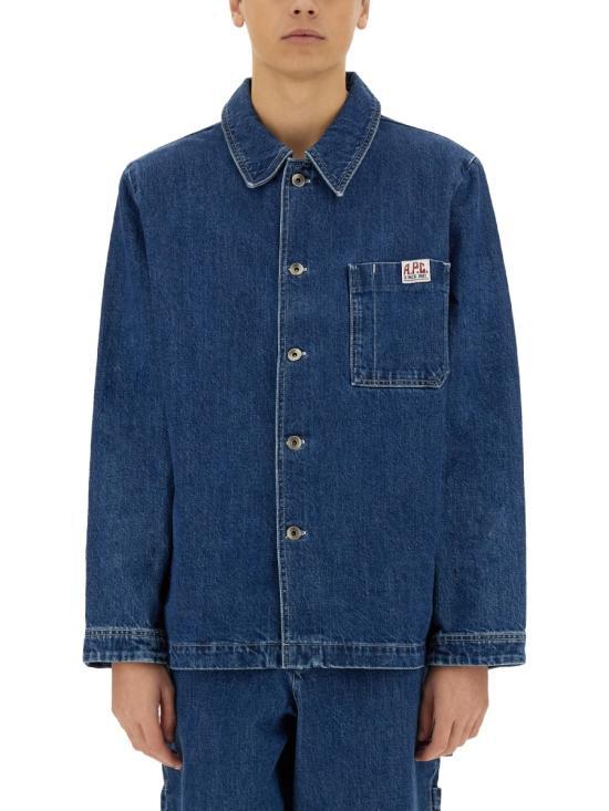 A.P.C. Indigo Denim Trucker Jacket for Men COHETH02994IAL DENIM DOM