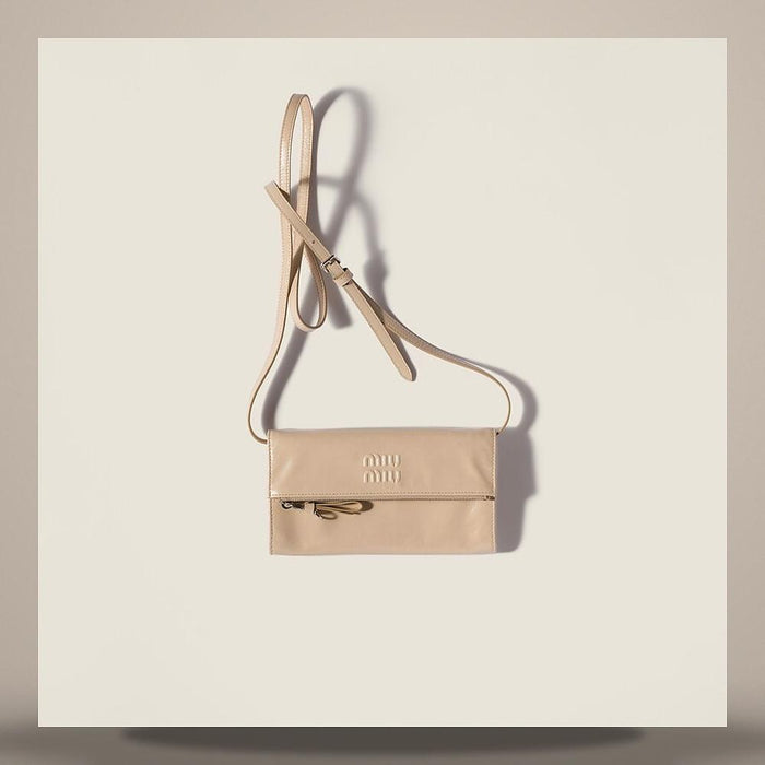 Miu Miu Leather Pouch with Shoulder Strap 5MT048 2A44 F0485