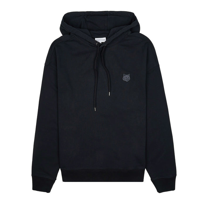 Maison Kitsune Men's Fox Head Patch Oversized Hoodie LM00705KM0001 BK