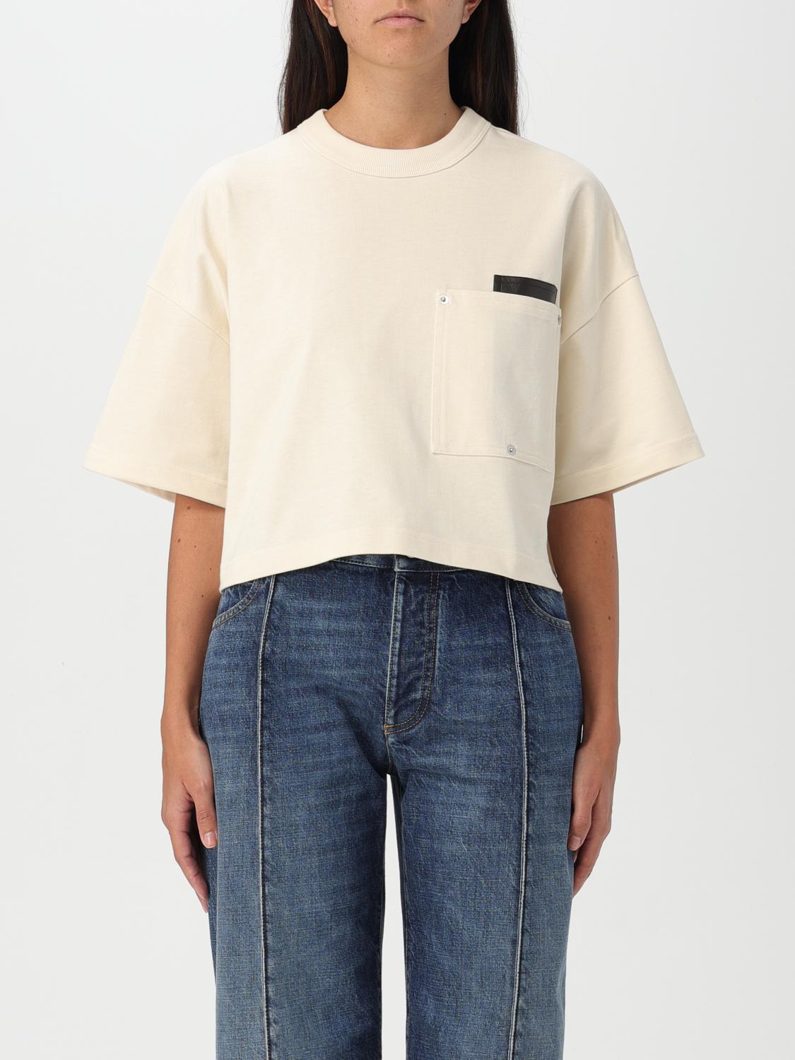 Bottega Veneta Short Sleeve Cotton T-Shirt Brown Women’s