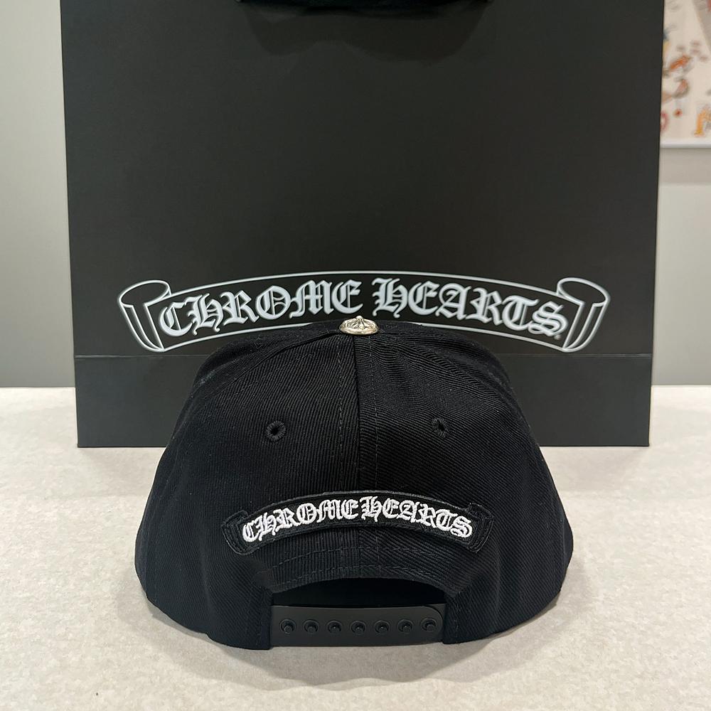 Chrome Hearts Dagger Denim Baseball Cap Black White