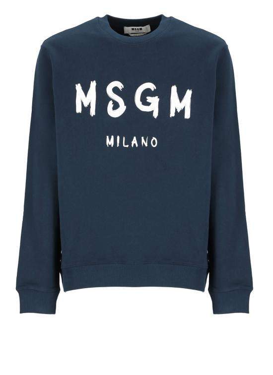 MSGM Navy Long Sleeve Sweatshirt 3640 MM5132 4700089