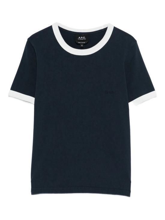 A.P.C. Short Sleeve T-Shirt for Women COHBQF26550IAK DARK NAVY DOM