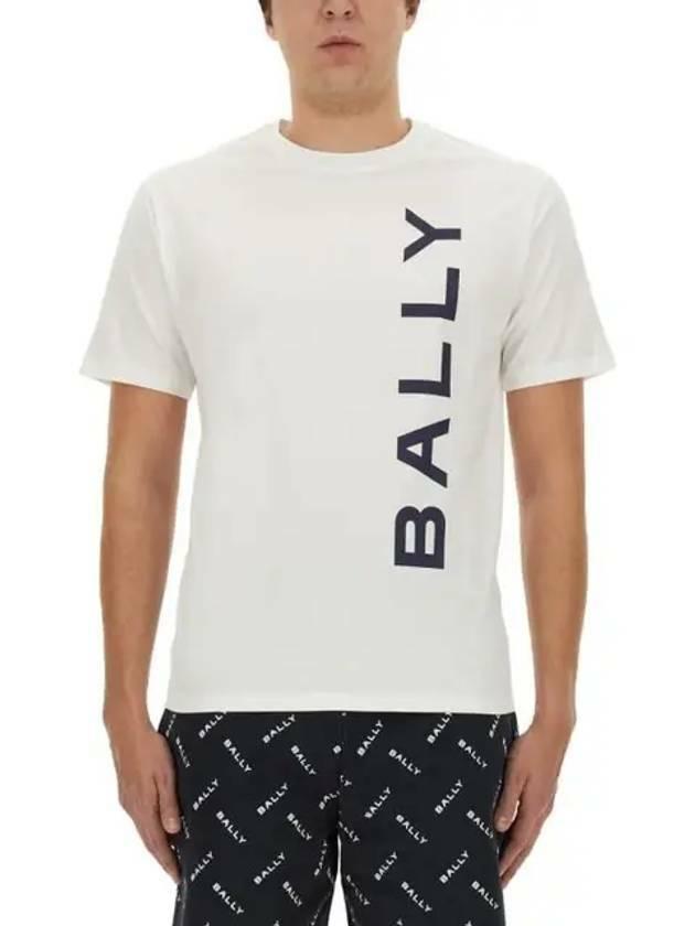 BALLY Logo Print Short Sleeve T-Shirt MJE05CCO018 U001