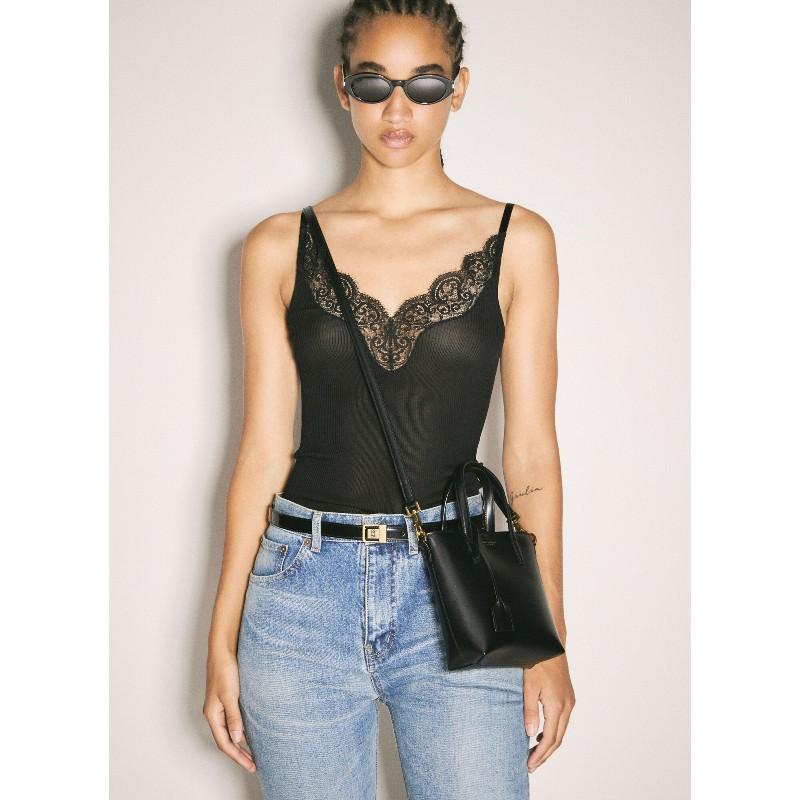Saint Laurent Mini Toy Shopper Tote Bag Black