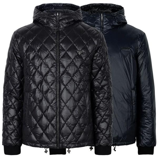 PRADA Black Quilted Technical Fabric Reversible Goose Down Jac SGC964 17QD F0002
