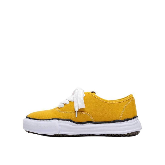 Maison Mihara Yasuhiro Yellow Canvas Baker OG Sole Low-Top Sneakers