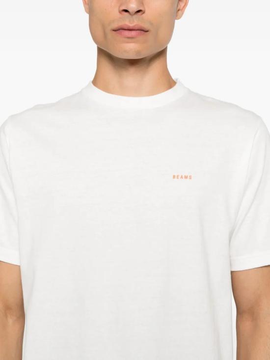 Beams White Short Sleeve T-Shirt