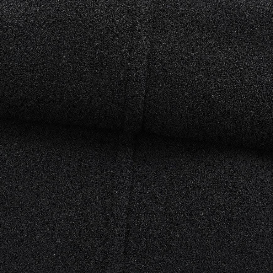 Lemaire Unisex Wrap Double-Breasted Wool Coat Black