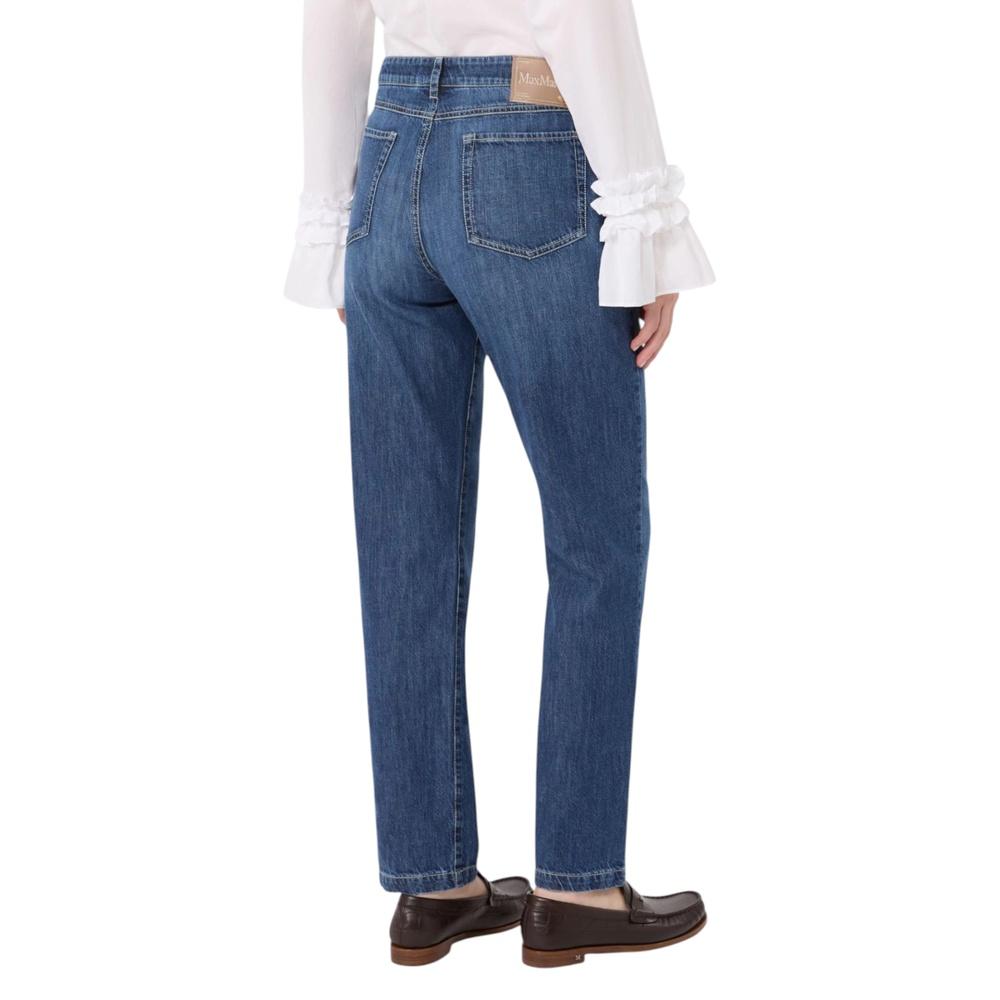Max Mara Women’s Denim Jeans Blue Cotton Straight-Leg Pants
