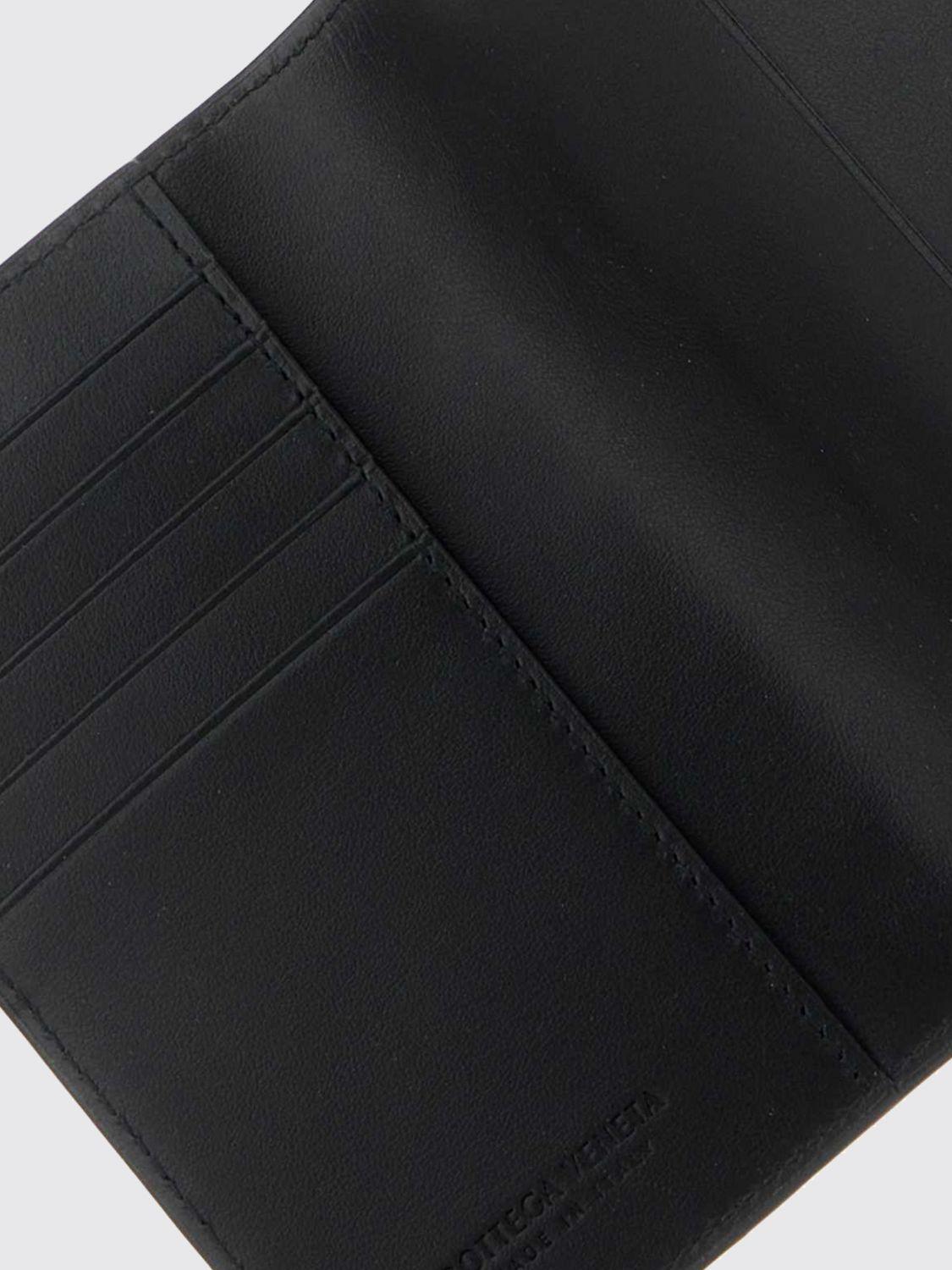 Bottega Veneta Black Intrecciato Leather Long Wallet
