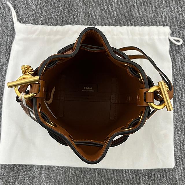 Chloe Marc ie Micro Bucket Bag Leather Shoulder Bag Beige