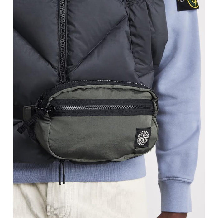 STONE ISLAND Nylon Metal Belt Bag Hip Pack Black