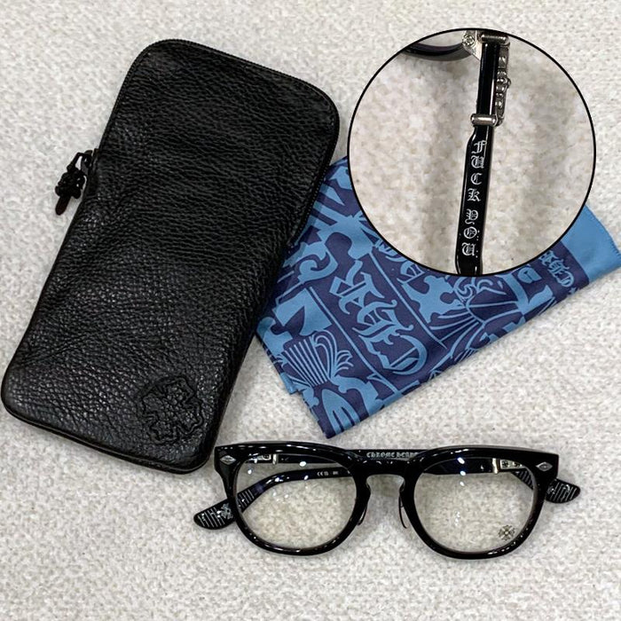 Chrome Hearts ROLLSCYCLE Black Silver Eyeglasses