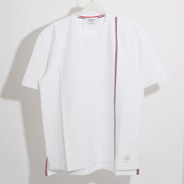 THOM BROWNE RWB Stripe Crewneck Short Sleeve T-Shirt White