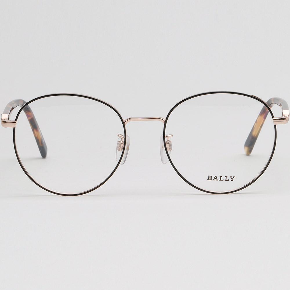 BALLY Unisex Lightweight Round Metal Eyeglass Frames BY5046H 005