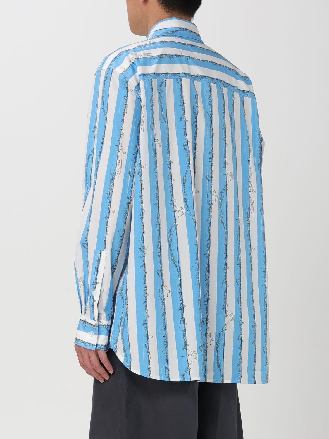 Bottega Veneta Blue Cotton Long Sleeve Shirt
