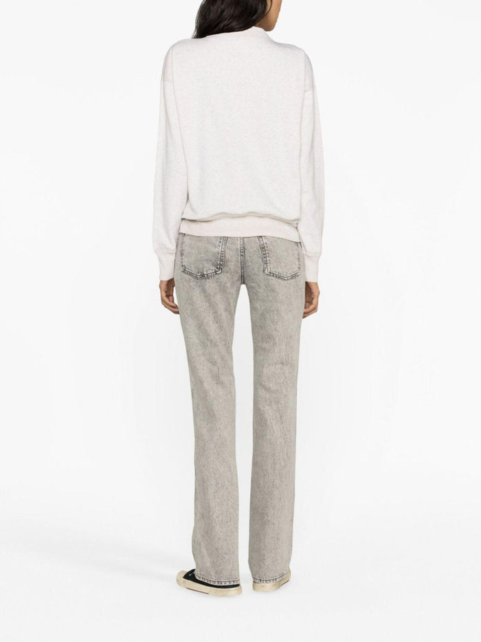 Isabel Marant Etoile Ecru Logo Mobily Sweatshirt Women’s