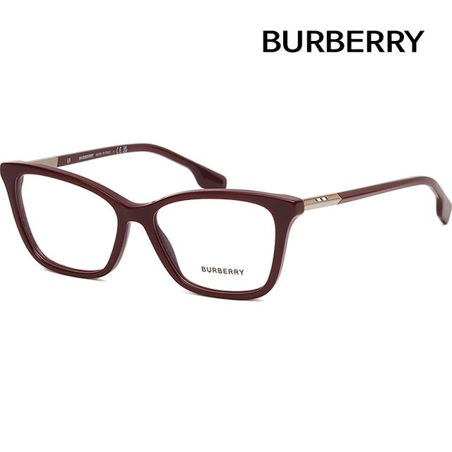 BURBERRY Burgundy Cat Eye Acetate Eyeglasses Frames Unisex BE2348 3403
