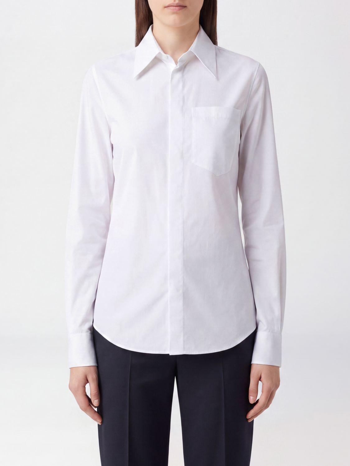 Maison Margiela Long Sleeve Cotton Shirt Beige Women