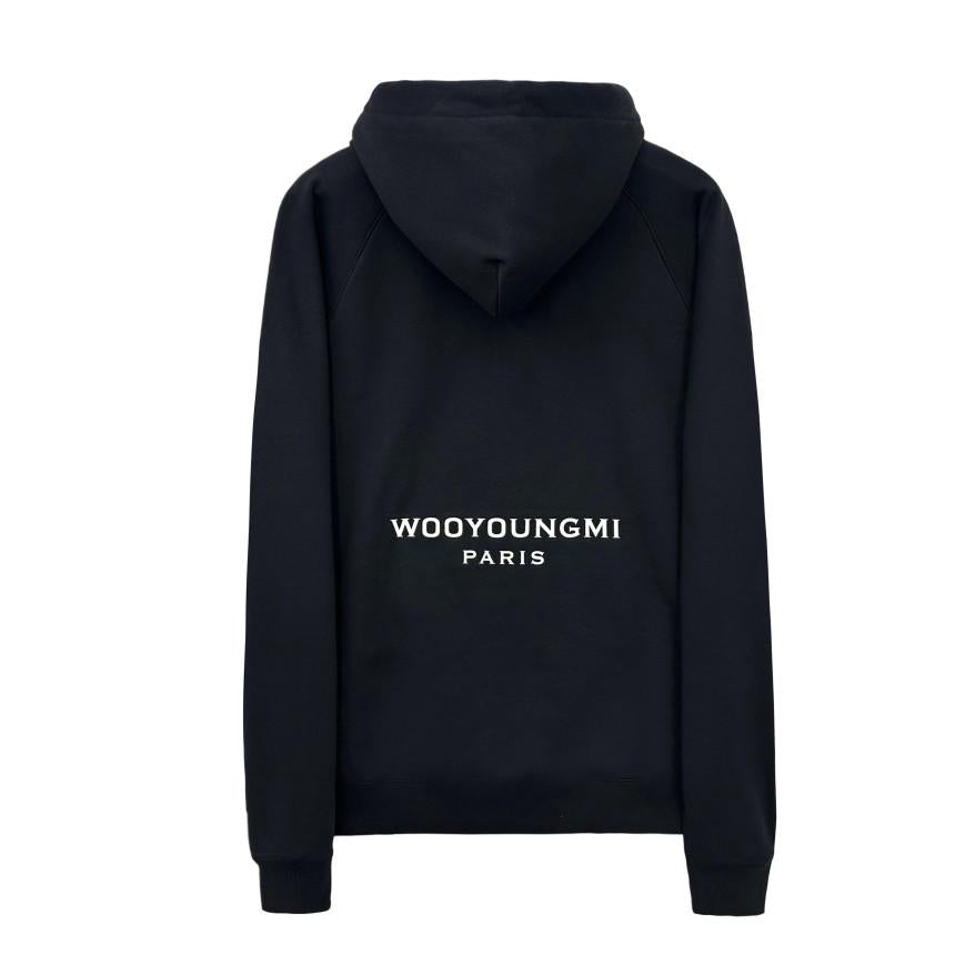 WOOYOUNGMI New Back Logo Hooded T-Shirt Black Men