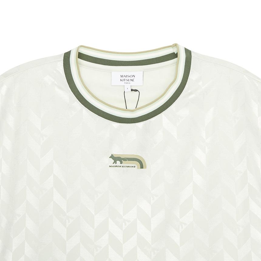 Maison Kitsune Flash Fox Logo Men’s Short Sleeve T-Shirt OM00118KJ7021 0170