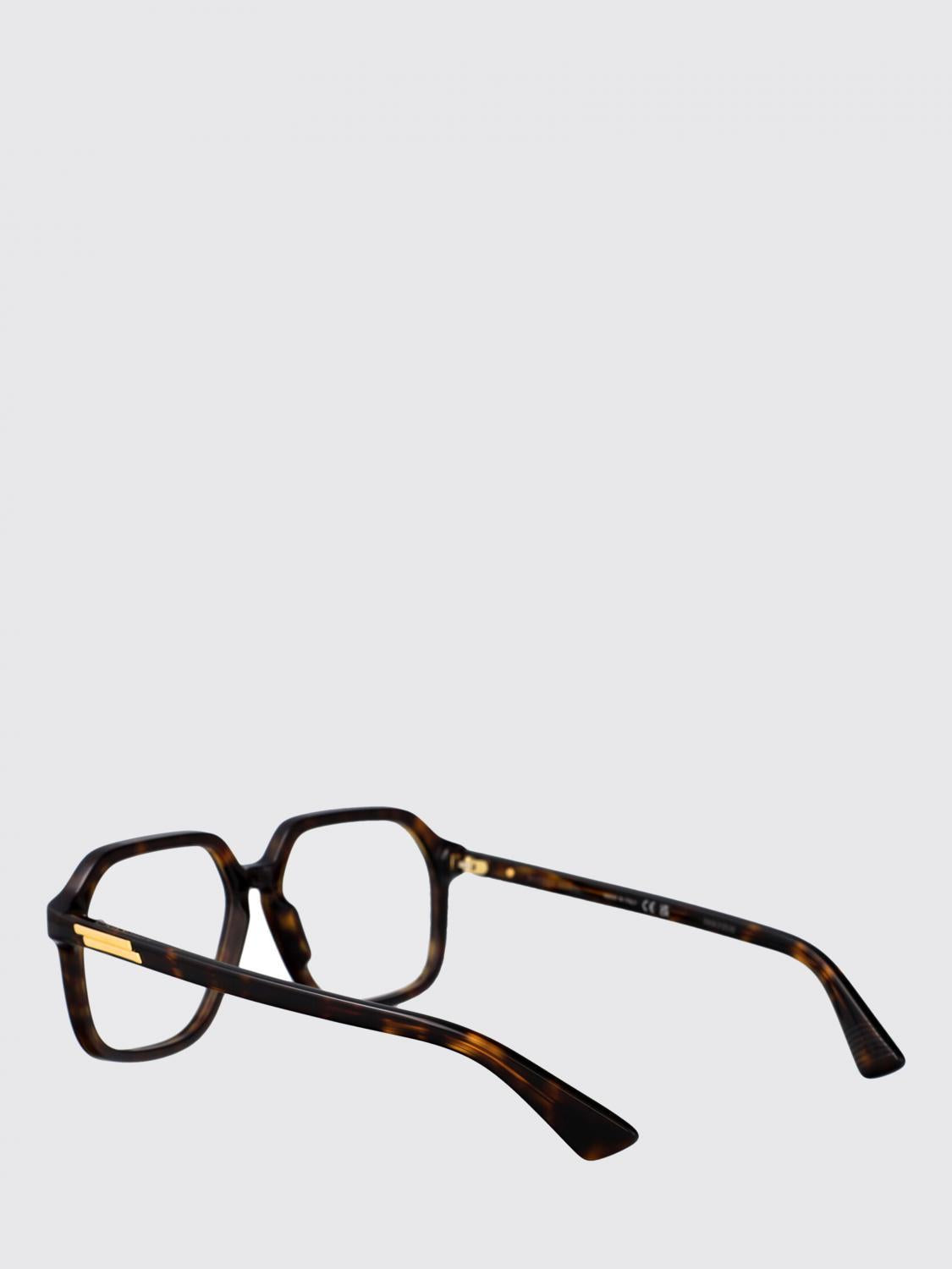 Bottega Veneta Black Acetate Square Optical Glasses