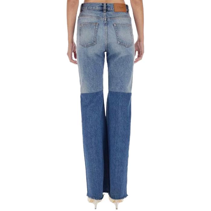 Chloe Women's Patchwork Flared Denim Jeans CH24WDP14159 4ZD