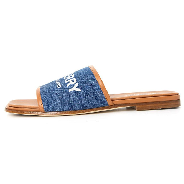 BURBERRY Women's Denim Slide Sandals